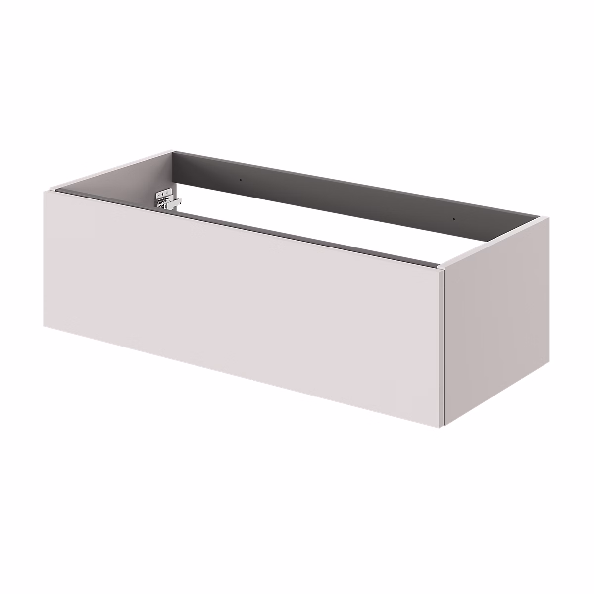 Meuble sous vasque l.100 x H.30 x P.45 cm – beige cachemire, 1 tiroir sans poignée, Kentia