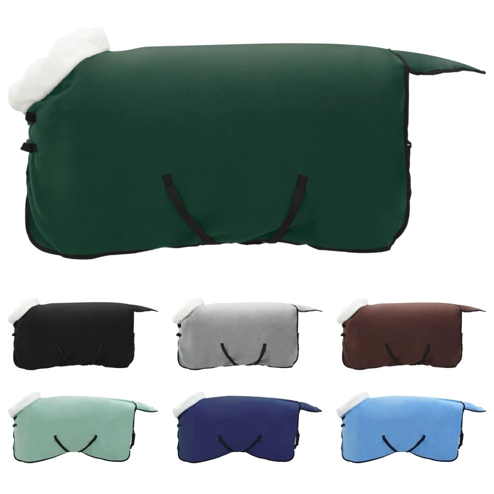 vidaXL Couverture Équine Vert foncé complet 105 cm Fleece polaire