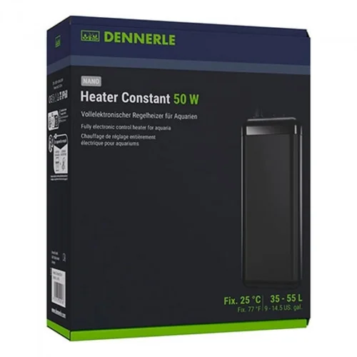 Simple dehors：Chauffage aquarium 50 Watts, précision constante - DENNERLE Heater