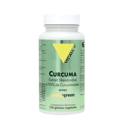 Fonctionnel au jardin:Boite de gélules Vit’All+ Curcuma - 120 gélules végétales