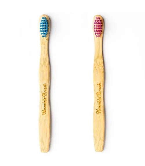 Tendance au jardin：Brosse à dents en Bambou enfant the Humble Co. - Pack de 2