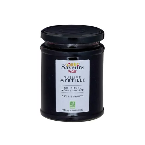 Bien pratique au jardin：Confiture moins sucrée Sublime Myrtille bio - 310 g