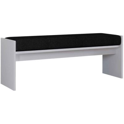 Banc en aggloméré avec coussin Pearl (Blanc)