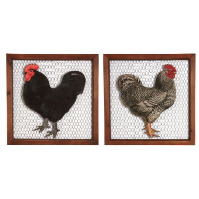 Cadre poule en bois et grillage (Lot de 2)