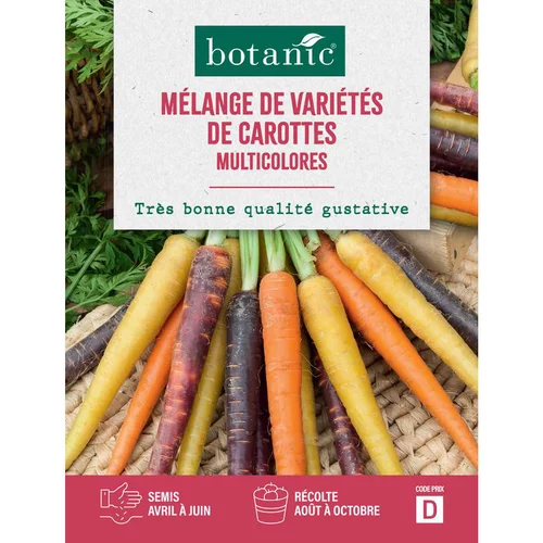 Conçu pour vos extérieurs:Mélange de graines variétés de carottes botanic® - graines à semer