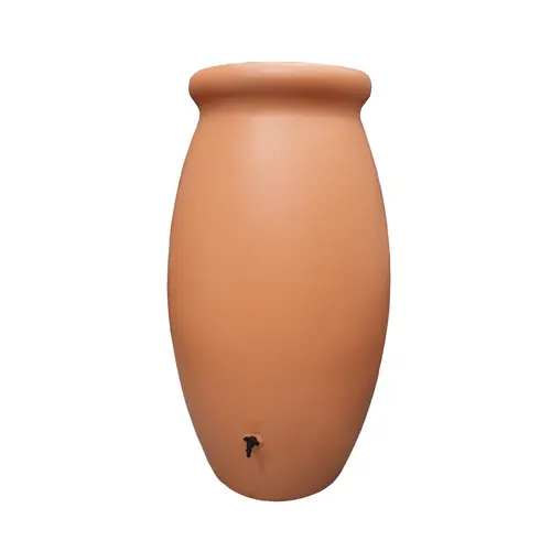 Un indispensable au jardin:Récupérateur d’eau coloris terre cuite Bellijardin Jarre Toscan – 500 L