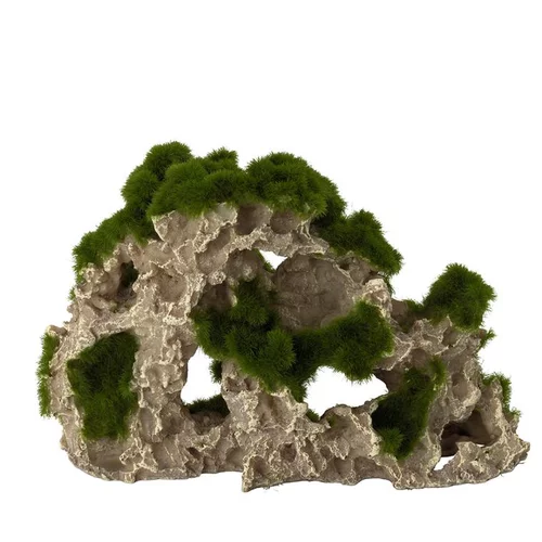 Jardin et solutions:Décor d'aquarium Moss rock 3 coloris marron en résine de polyester - 25 x 9 x 17 cm
