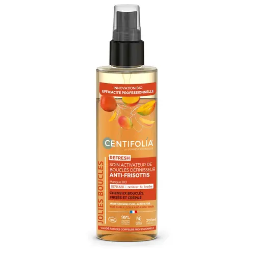 Conçu pour le jardin：Soin activateur de boucles anti-frisottis bio Centifolia - 200 ml