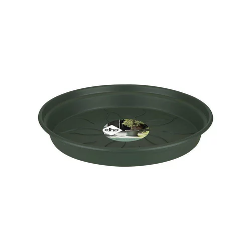 Un essentiel du jardin：Soucoupe ronde en plastique couleur vert Leaf Green - Ø 29.2x4.3 cm