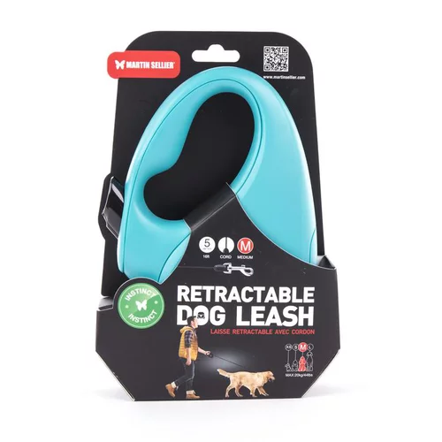 Jardin & maison:Laisse rétractable turquoise Instinct Cordon - taille M