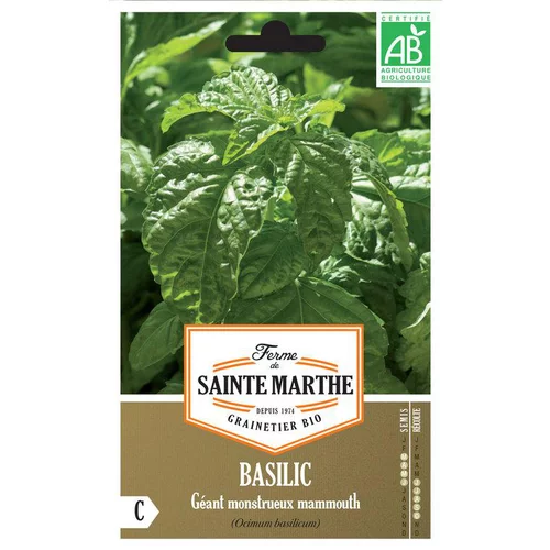 Univers extérieur:Graines de basilic géant mammouth bio Ferme de Sainte Marthe - graines à semer