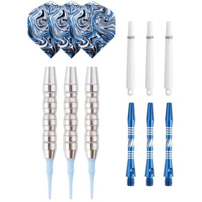 Jeu de 3 fléchettes professionnelles à pointe plastique 22 gr Deep Sea