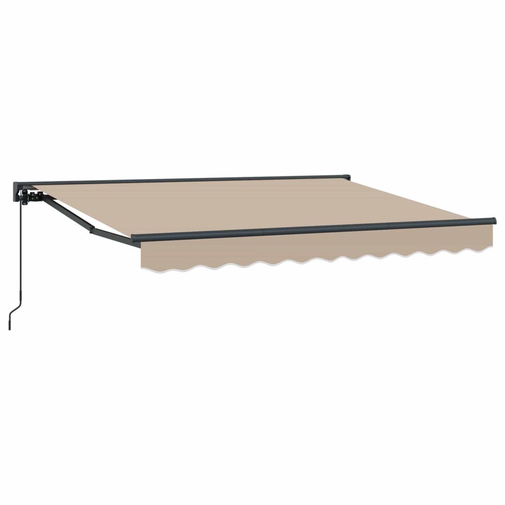 vidaXL Auvent rétractable manuel Beige 3,5 x 2 m