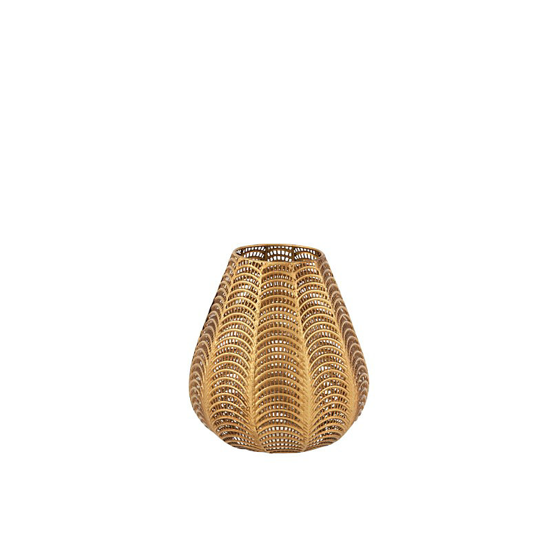 Bougeoir en métal doré 21 × 21 × 25 cm