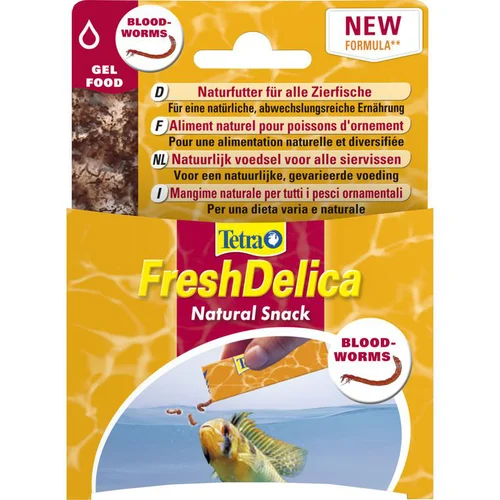 Jardin confort plus：FreshDelica Blood-Worms Natural Snack - TETRA - 16x3g (48g total)