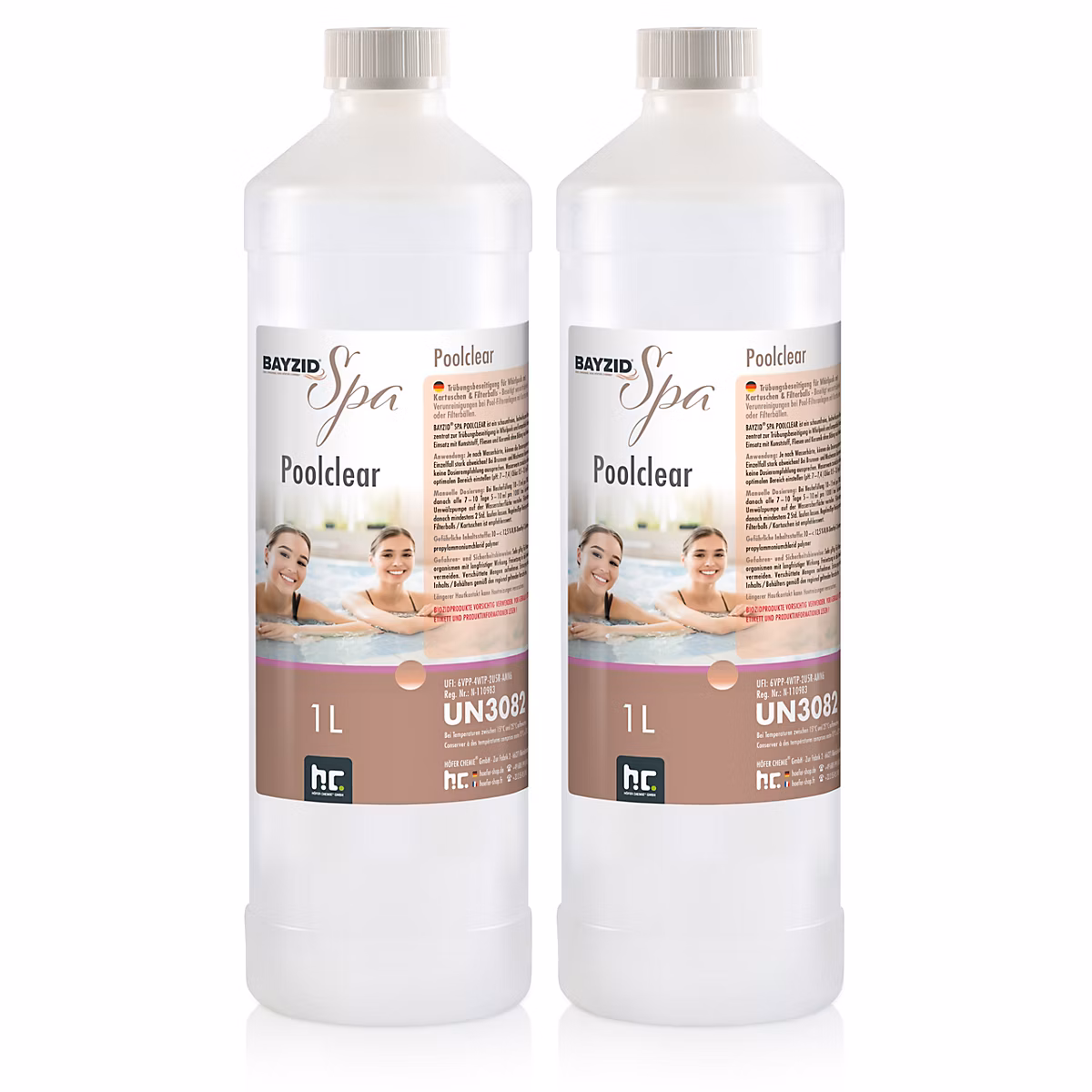 2 × 1l Traitement Liquide Pour Éliminer La Turbidité Des Piscines Équipées De Cartouches Ou De Boules Filtrantes