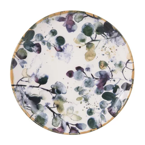 Mon jardin:Assiette à dessert Flora motif feuillage multicolore Ø 21,5 cm