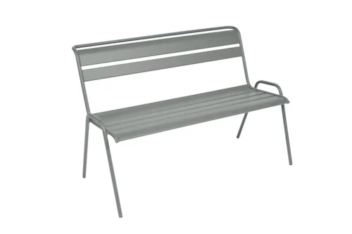 Pour votre espace vert:Banc Monceau coloris gris en acier Fermob - 116 x 60 cm