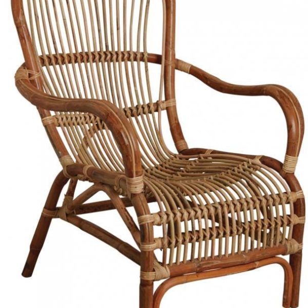 Fauteuil en rotin antique Leon