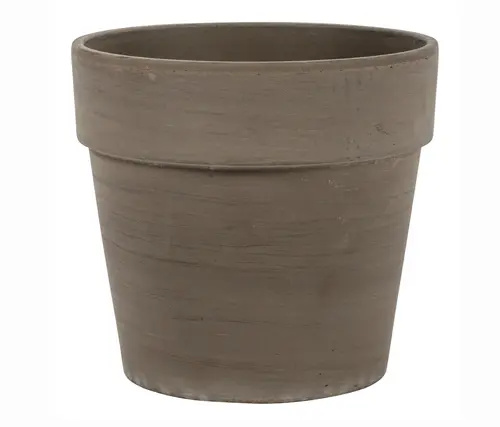Pour votre projet：Pot en terre cuite coloris basalt Calima - Ø 24 x H 22 cm