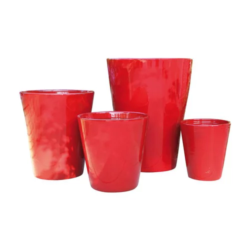 Jardin confort:Pot Sydney coquelicot H 35 x Ø 33 cm