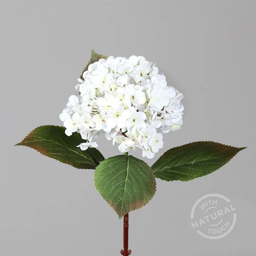 Tendance extérieur:Branche d’Hortensia crème artificielle - 52 cm