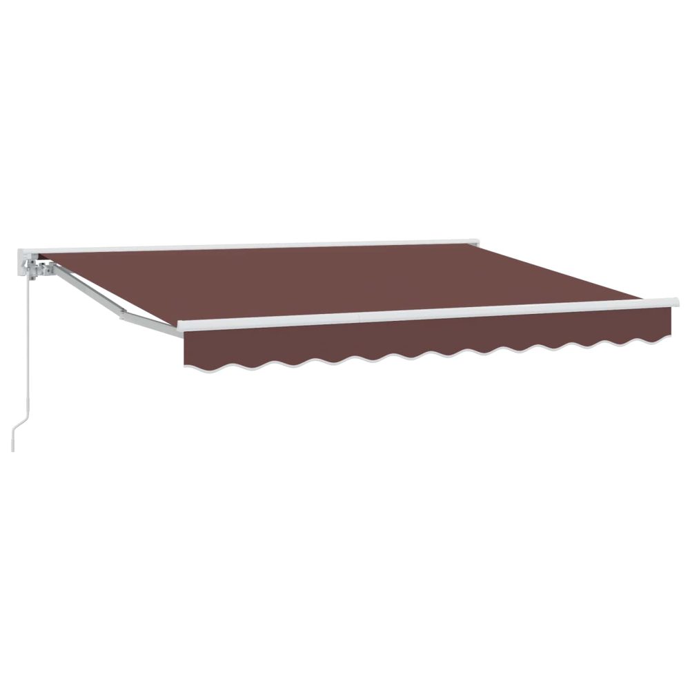 vidaXL Auvent rétractable manuel Marron 3 x 2,5 m