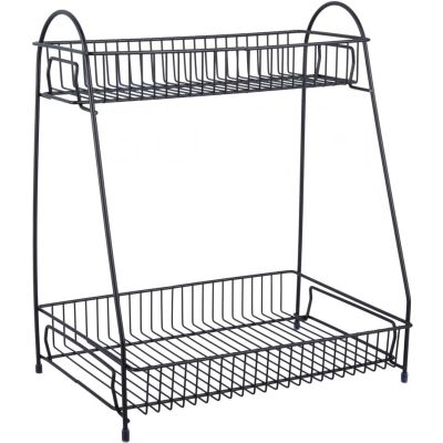Etagère de cuisine en métal Tidy 30 x 20 x 34.5 cm (Noir mat)