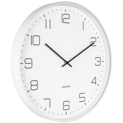 Horloge en métal mat Lofty (Blanc)