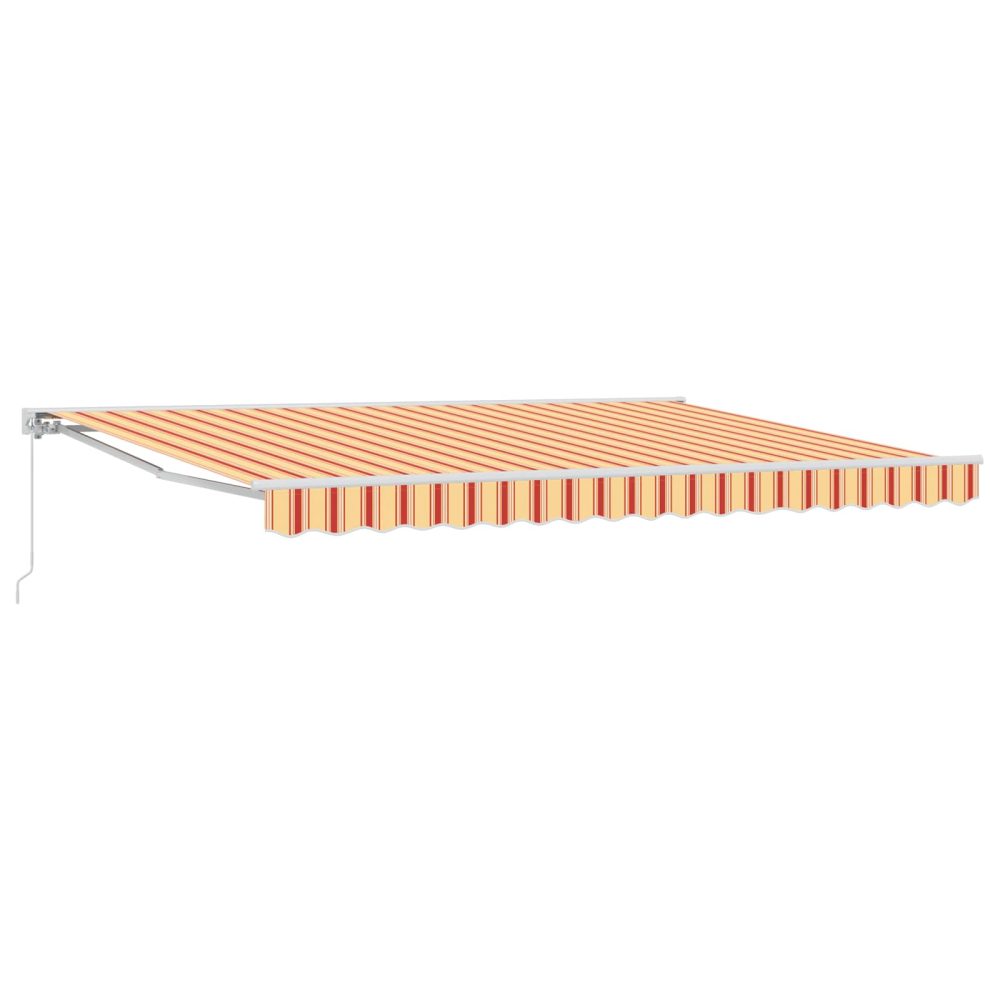 vidaXL Auvent rétractable manuel Jaune et Orange 4 × 3,5 m