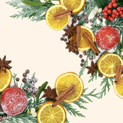 Pour vos envies de jardin:20 serviettes 3 plis Fragrance Xmas - 33 x 33 cm
