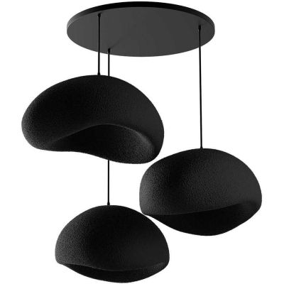 Suspension 3 abats jour Wabi Sabi Haze & Hues (Noir)