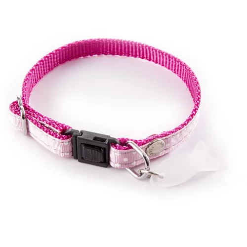 Univers végétal:Collier pour chat rose à pois blancs
