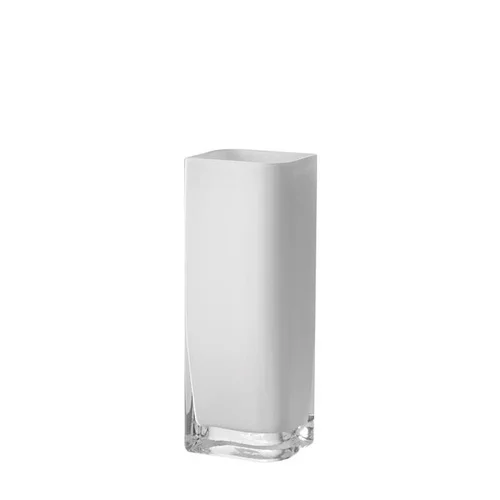 Durable au jardin:Vase en verre blanc Lucca - 11 x 9 x 30 cm