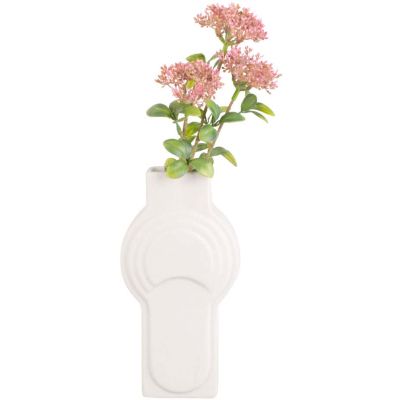 Vase en céramique Art circles 23 cm (Ivoire)