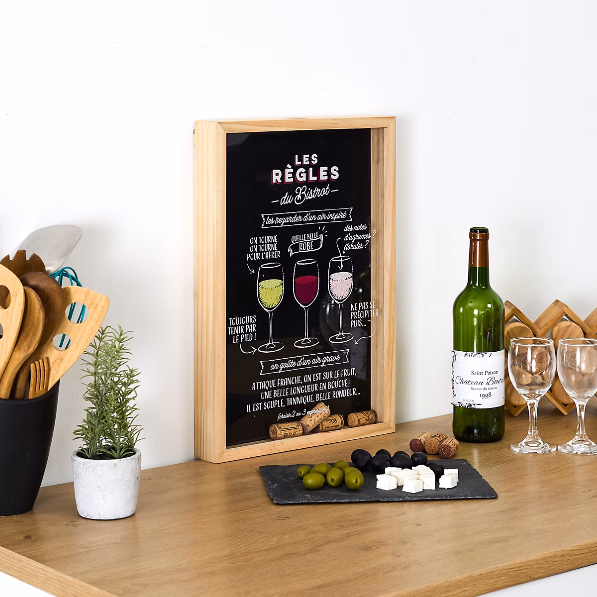 Cadre Collecteur – COOK CONCEPT, Bistrot, Vitrine, Illustrée, Noir