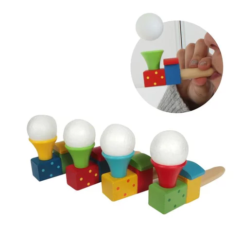 Jardin bien-être：Pipe balle volante bois 10x7,5x3,5 cm à partir de 3 ans