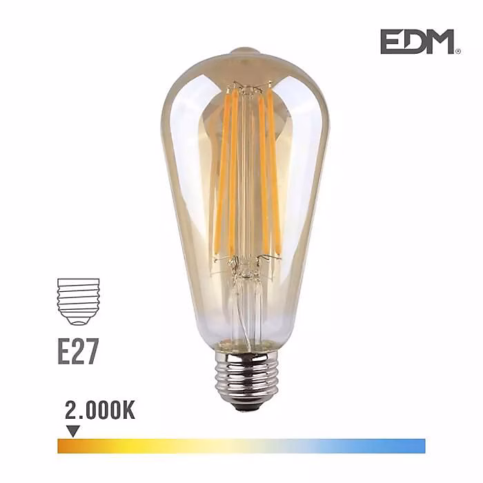 Ampoule LED E27 6W équivalent à 45W – Blanc Chaud 2000K