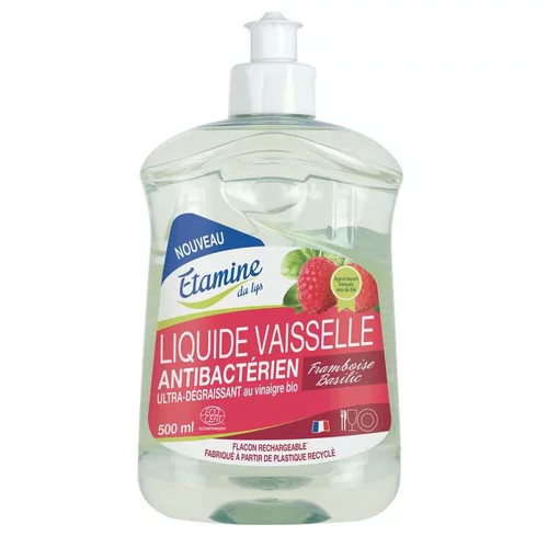 Pratique au jardin:Liquide vaisselle framboise-basilic Etamine du Lys - 500ml