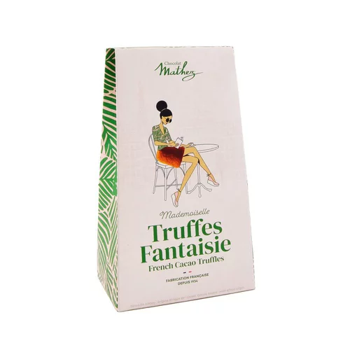 Pour votre projet：Truffes noisettes bio étui Paris chic Mathez - 100 g