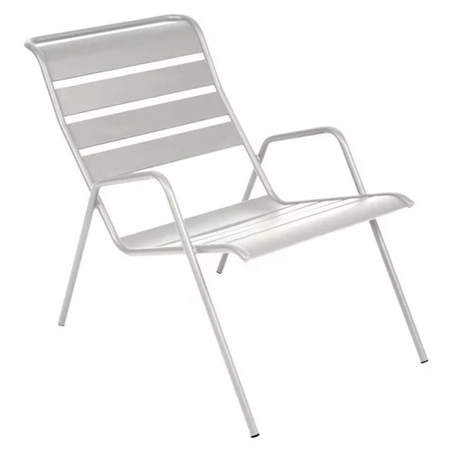 Pour plus de praticité au jardin：Fauteuil bas coloris gris en acier Monceau