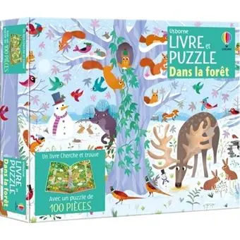 Déco jardin:Coffret livre et puzzle "Dans la forêt" aux Éditions Usborne
