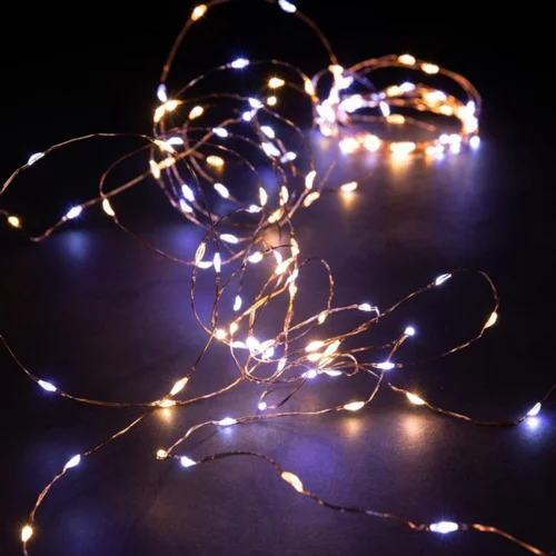 Extérieur accessoire:Guirlande lumineuse micro LED à lumière animée blanc chaud sur secteur - 39 cm