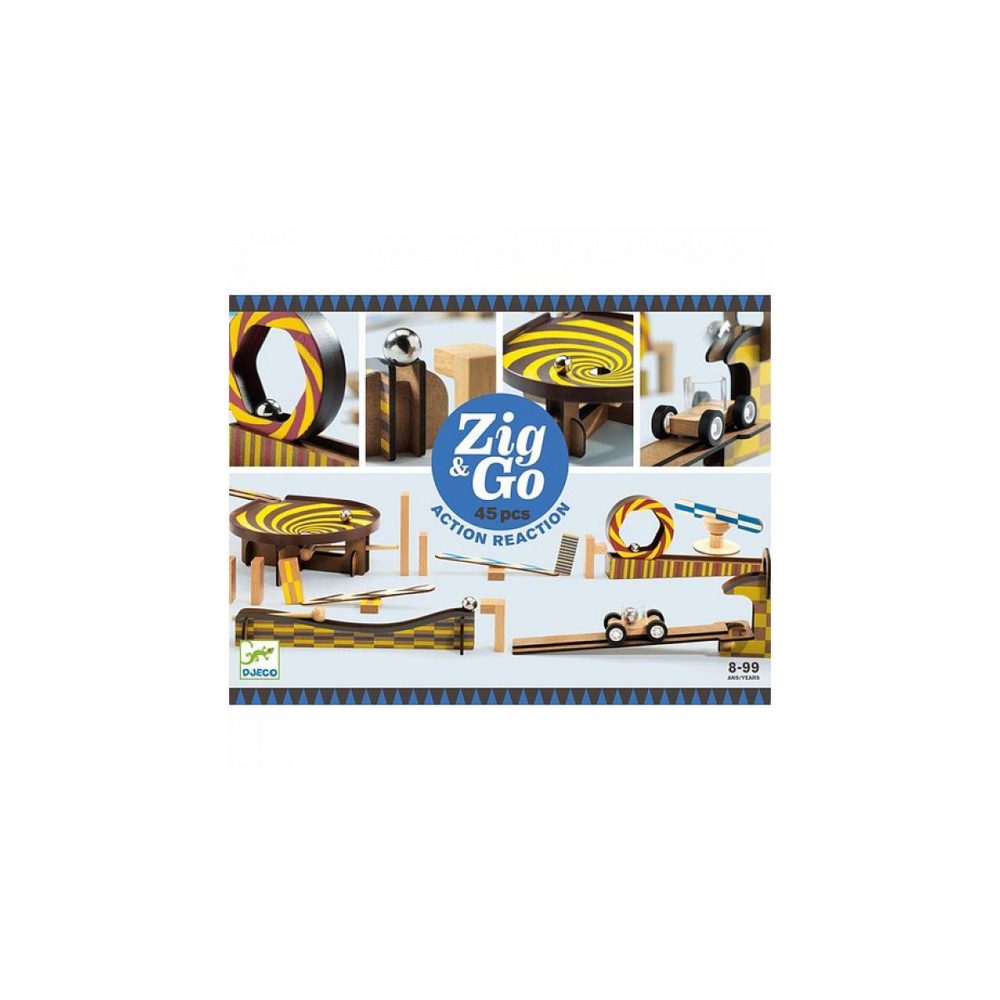 Djeco Jeu de billes et circuit zig and go wroom a moteur