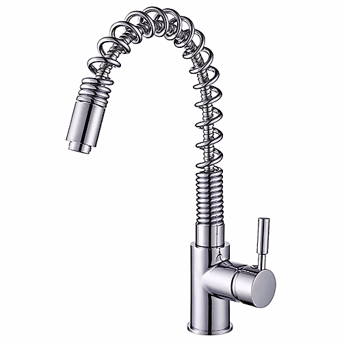 Edouard Rousseau – Mitigeur Évier CLECY Chromé, Douchette Extractible Jet Pluie, Flexible Inox 1, 50 m