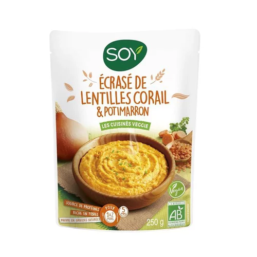 Jardin durable:Doy écrasé de lentilles corail potimarron et carottes bio 250g