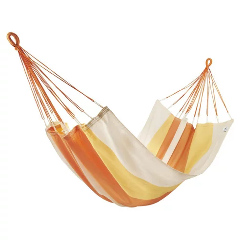 Jardin à équiper:Hamac traditionnel en polypropylène jaune safran Jobek Kocon - 300 x 140 cm