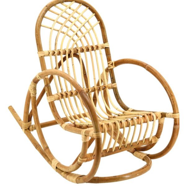 Rocking chair enfant en rotin naturel Rodéo