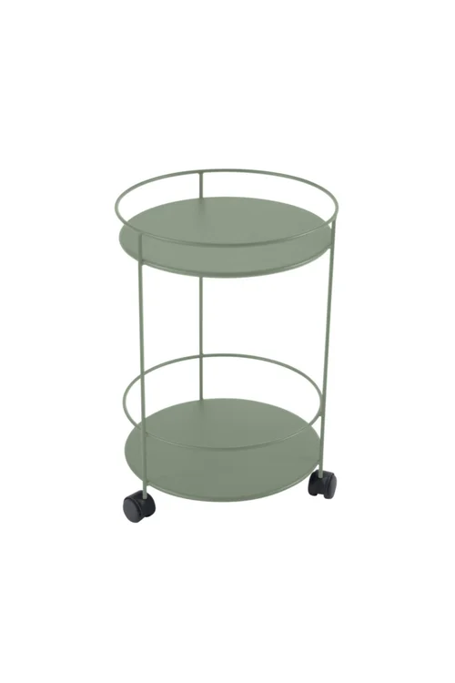 Malin au jardin:Guéridon Guinguette coloris vert en acier Fermob - Ø 40 x 61 cm