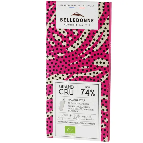 Idéal au jardin：Tablette noir Madagascar bio Belledonne - 100 g